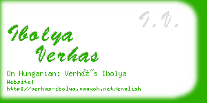 ibolya verhas business card